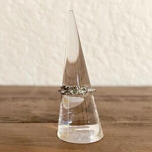 NEW .925 Solid Sterling Silver Tourmaline Green Spinel Ring - Price Firm.